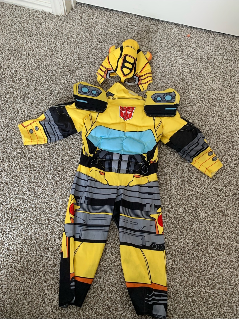 Transformers Bumblebee Yellow 3T-4T Costume with Mask